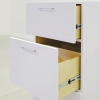 Naples Lateral File Cabinet in white gloss laminate shown here.