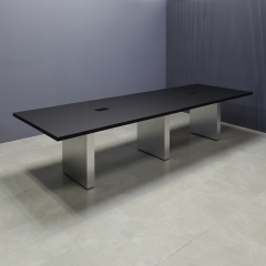Newton Rectangular Conference Table In Black Traceless Laminate Top - 144 In. - Stock #27